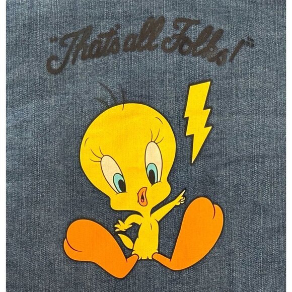 LOONEY TUNES Kids Youth Denim Jean Jacket Coat Size Large - Picture 6 of 6